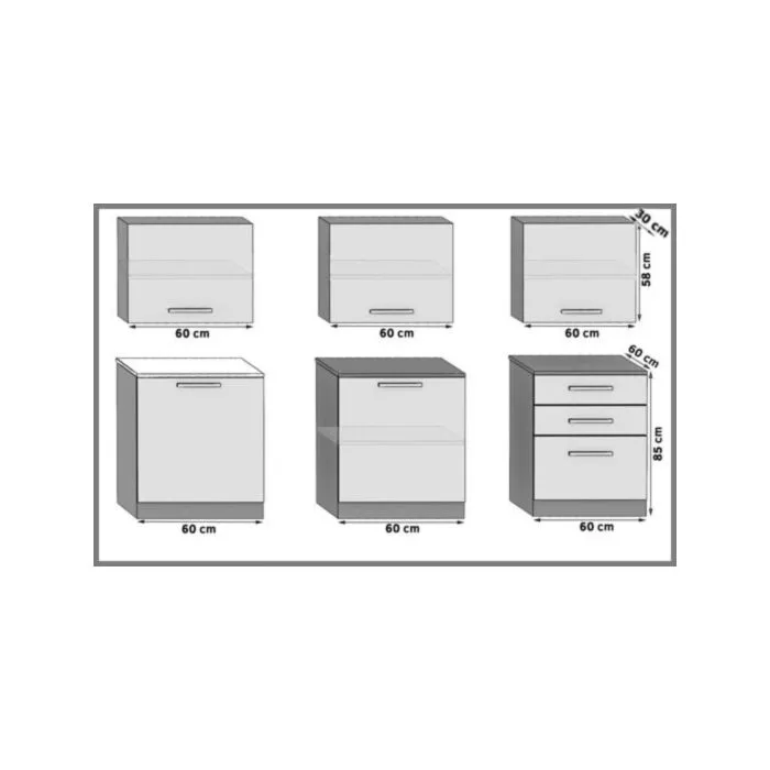 Kuhinjski blok NORTH 180 Kuhinjski blok NORTH 180 . Popestrite svojo kuhinjo z modernim kuhinjskim blokom NORTH 180, ki bo zagotovo osvežil vašo kuhinjo. Dobavljiv je v štirih