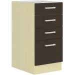 Kuhinjski blok ONIX 260 . Kuhinjski blok ONIX 260 cm je dobavljiva v javor/wenge barvi. Kuhinja je izdelana iz oplemenitenih ivernih plošč debeline 16 mm in