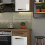 Kuhinjski blok PARIZ GLOS 240 cm . Kuhinja PARIZ GLOS 240 cm je kuhinja, katera bo prinesla svežino v vaš dom. Dobavljiva je v moderni sivi hrast barvi.