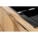 Kuhinjski blok PATRICIA 240 + NAPA . Kuhinjski blok PATRICIA 240 cm + NAPA je modernega dizajna v hrast / kašmir barvi. Stranice so narejene iz laminirane