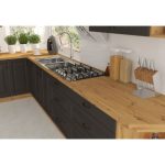 Kuhinjski blok PRESTIGE 210 x 350 cm . Kuhinjski blok PRESTIGE 210 x 350 cm je dobavljiva v grafitni barvi. Debelina delovnega pulta je 38 mm. Fronte kuhinje