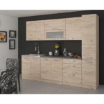 Kuhinjski blok SANREMO 260 2 . Kuhinjski blok SANREMO 260 2 cm je dobavljiv v sanremo barvi, kateri da svežino kuhinji. Debelina delovnega pulta je 28 mm.