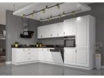 Kuhinjski blok SOFIA 190x350 cm je dobavljiva v beli barvi. Debelina delovnega pulta je 38 mm. Fronte kuhinje imajo MDF rob. Kuhinja je izdelana iz
