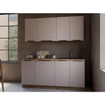 Kuhinjski blok SOLA 180 . Kuhinjski blok SOLA 180 cm je kuhinja v kombinaciji hrasta in kašmir barve. Kuhinja je izdelana iz oplemenitenih ivernih plošč