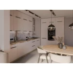 Kuhinjski blok SOLA 310 x 180 . Kuhinjski blok SOLA 310x180 cm je kuhinja v kombinaciji hrasta in kašmir barve Kuhinja je izdelana iz oplemenitenih ivernih