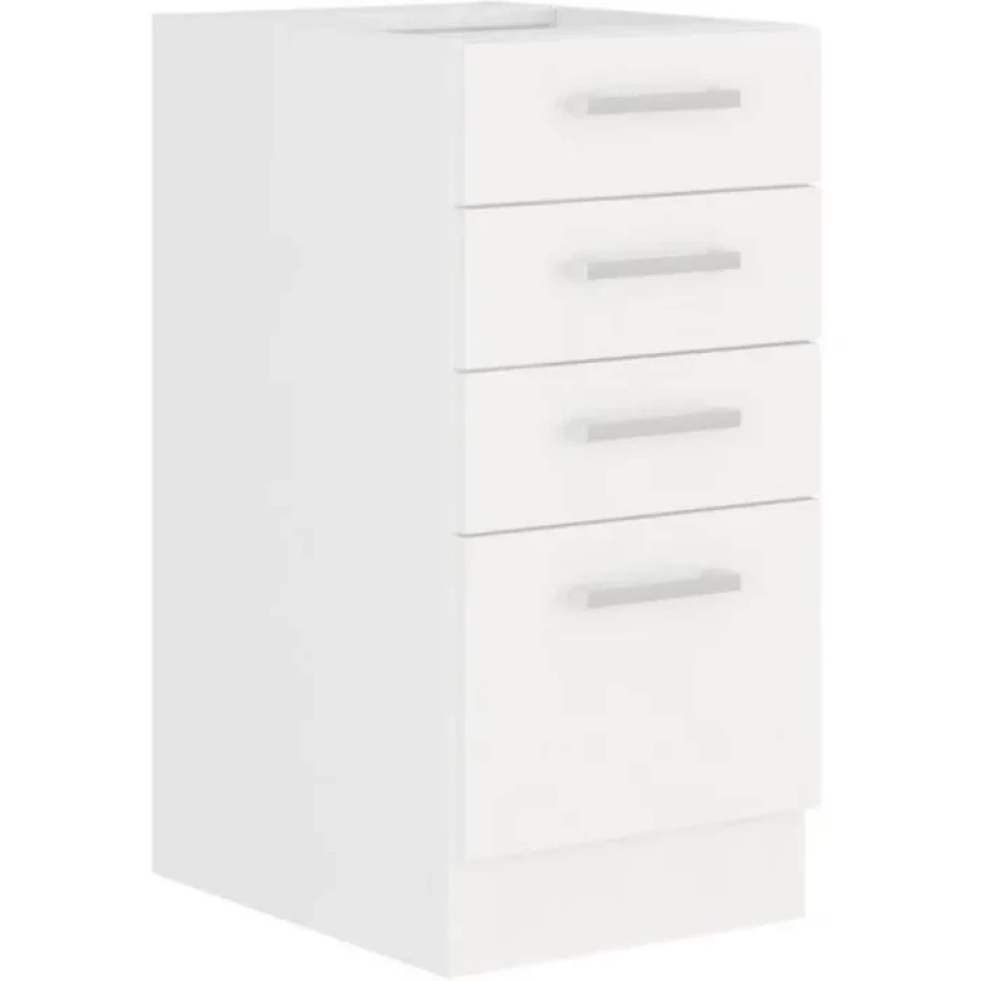 Kuhinjski blok STELLA 240 2 . Kuhinjski blok STELLA 240 cm narejen iz kvalitetne laminirane plošče. Dobavljiv je v beli mat barvi. Debelina delovnega pulta