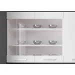 Kuhinjski blok STELLA 260cm . Kuhinjski blok STELLA 260 cm je dobavljiva v beli mat barvi. Debelina delovnega pulta je 28 mm. Kuhinja je izdelana iz