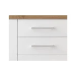 Kuhinjski blok STELLA 260cm . Kuhinjski blok STELLA 260 cm je dobavljiva v beli mat barvi. Debelina delovnega pulta je 28 mm. Kuhinja je izdelana iz