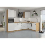 Kuhinjski blok STIL 285x180 . Kuhinjski blok STIL je dolžine 285 x 180 cm. Kuhinja je narejena iz kvalitetnega iverala debeline 18 mm. Delovni pult je