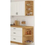 Kuhinjski blok STIL 310 x 340 cm je dobavljiva v beli barvi. Debelina delovnega pulta je 38 mm. Fronte kuhinje imajo MDF rob. Kuhinja je izdelana iz