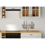 Kuhinjski blok STIL 315 cm je dobavljiva v beli barvi. Debelina delovnega pulta je 38 mm. Kuhinja je izdelana iz oplemenitenih ivernih plošč debeline 16 mm