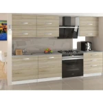 Kuhinjski blok TAURI 2 180 . Osvežite svojo kuhinjo z modernim kuhinjskim blokom TAURI 2 180. Dobavljiv je v dveh različnih barvah. Delovni pult ni v enem