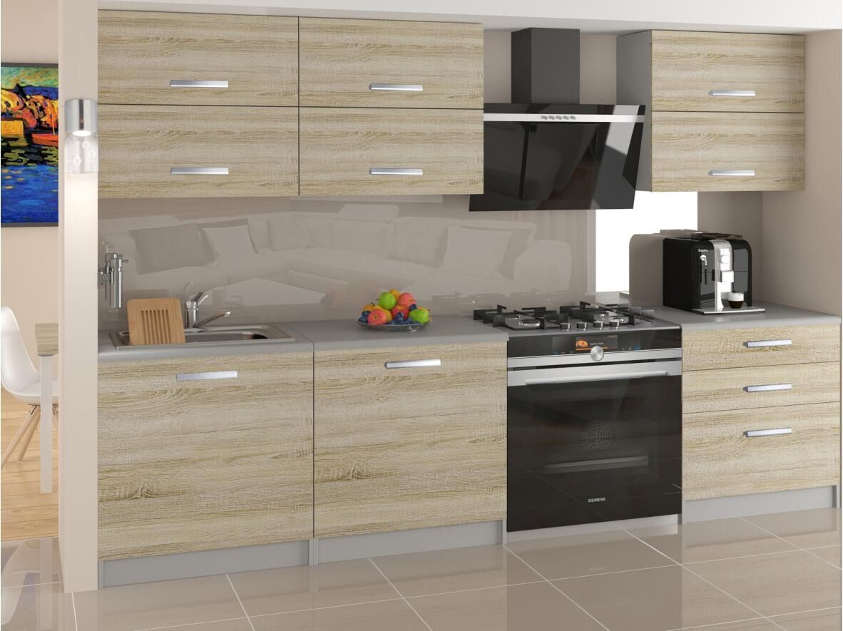 Osvežite svojo kuhinjo z modernim kuhinjskim blokom TAURI 2 180. Dobavljiv je v dveh različnih barvah. Delovni pult ni v enem kosu. V ceno je vključen le