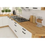 Kuhinjski blok VANESA 250 . Kuhinjski blok VANESA 250 cm je dobavljiva v beli barvi. Debelina delovnega pulta je 38 mm. Kuhinja je izdelana iz oplemenitenih