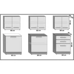 Kuhinjski blok VEGA 2 180 . Popestrite svojo kuhinjo z modernim kuhinjskim blokom VEGA 180 v visokem sijaju. Dobavljiv je v dveh različnih barvah kuhinjskih