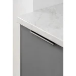 Kuhinjski blok VIVIANA 240 + NAPA . Kuhinjski blok VIVIANA 240 cm + NAPA je modernega dizajna v sivi / kašmir barvi. Stranice so narejene iz laminirane