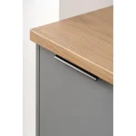 Kuhinjski blok VIVIANA 300 + NAPA . Kuhinjski blok VIVIANA 300 cm + NAPA je modernega dizajna v sivi / kašmir barvi. Stranice so narejene iz laminirane