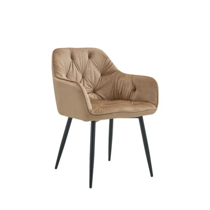 Kuhinjski stol ADO 2 velvet bež . Kuhinjski stol ADO 2 velvet bež je izdelan iz visoko kakovostne tkanine velvet. Močna stabilna kovinska konstrukcija mu