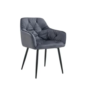 Kuhinjski stol ADO 2 velvet siva . Kuhinjski stol ADO 2 velvet siva je izdelan iz visoko kakovostne tkanine velvet. Močna stabilna kovinska konstrukcija mu