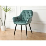 Kuhinjski stol ADO velvet mint . Kuhinjski stol ADO velvet mint je izdelan iz visoko kakovostne tkanine velvet. Močna stabilna kovinska konstrukcija mu