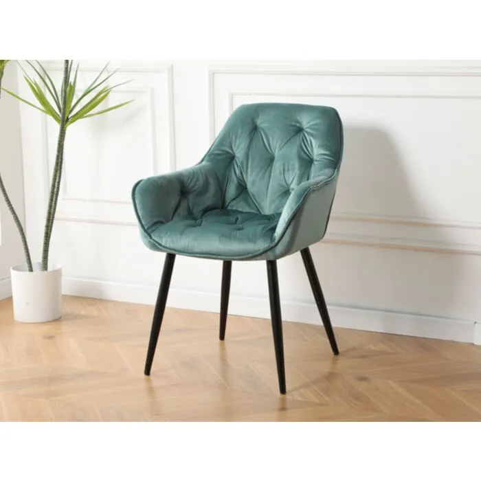Kuhinjski stol ADO velvet mint Kuhinjski stol ADO velvet mint . Kuhinjski stol ADO velvet mint je izdelan iz visoko kakovostne tkanine velvet. Močna stabilna kovinska konstrukcija mu
