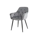 Kuhinjski stol ADO velvet siva je izdelan iz visoko kakovostne tkanine velvet. Močna stabilna kovinska konstrukcija mu zagotavlja vzdržljivost ter