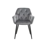 Kuhinjski stol ADO velvet siva je izdelan iz visoko kakovostne tkanine velvet. Močna stabilna kovinska konstrukcija mu zagotavlja vzdržljivost ter