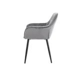 Kuhinjski stol ADO velvet siva je izdelan iz visoko kakovostne tkanine velvet. Močna stabilna kovinska konstrukcija mu zagotavlja vzdržljivost ter