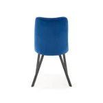 Kuhinjski stol ANA temno modra . Kuhinjski stol ANA temno modra, je eleganten, moderen in trpežen. Je izjemno udoben in mehak saj je oblazinjen v mehko