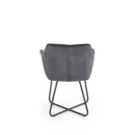 Kuhinjski stol ARNIKA . Kuhinjski stol ARNIKA je moderen in udoben stol s preprosto eleganco. Podnožje je izdelano iz kovine v črni barvi, kar daje stolu