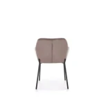 Kuhinjski stol BOBI1 . Kuhinjski stol BOBI1 je eleganten in udoben jedilni stol. Noge so izdelane iz kovine v črni barvi. Stol je udoben saj je oblazinjen v