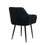 Kuhinjski stol ČILI VELVET črna . Kuhinjski stol ČILI VELVET črna je izdelan iz visoko kakovostne tkanine velvet. Močna stabilna kovinska konstrukcija mu