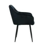 Kuhinjski stol ČILI VELVET črna . Kuhinjski stol ČILI VELVET črna je izdelan iz visoko kakovostne tkanine velvet. Močna stabilna kovinska konstrukcija mu