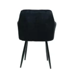 Kuhinjski stol ČILI VELVET črna . Kuhinjski stol ČILI VELVET črna je izdelan iz visoko kakovostne tkanine velvet. Močna stabilna kovinska konstrukcija mu