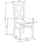 Kuhinjski stol DARLA2 . Kuhinjski stol DARLA2 je preprost in kakovosten jedilni stol. Ogrodje je iz masivne bukve različnih barv lesa, prav tako sedišče.