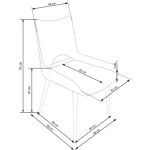 Kuhinjski stol DIZEL . Kuhinjski stol DIZEL je moderen in kakovosten stol za vašo jedilnico. Ogrodje je narejeno iz kovine v črni barvi, oblazinjen pa je v