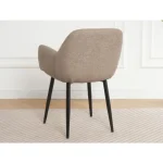 Kuhinjski stol EDO 2 rjava . Kuhinjski stol EDO 2 je oblazinjen v kvalitetni svetlo rjavi tkanini. Močna stabilna kovinska konstrukcija mu zagotavlja