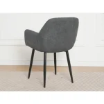 Kuhinjski stol EDO 2 siva . Kuhinjski stol EDO 2 je oblazinjen v kvalitetni temno sivi tkanini. Močna stabilna kovinska konstrukcija mu zagotavlja