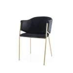 Kuhinjski stol ELTON . Kuhinjski stol ELTON s svojim modernim dizajnom daje prestižni videz. Sedišče je mehko in udobno saj je oblečeno v mehko žametno