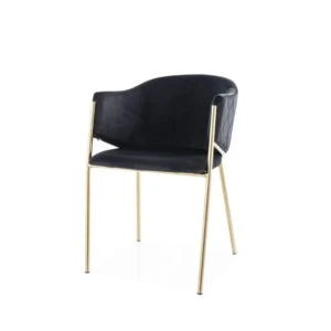 Kuhinjski stol ELTON . Kuhinjski stol ELTON s svojim modernim dizajnom daje prestižni videz. Sedišče je mehko in udobno saj je oblečeno v mehko žametno