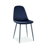 Kuhinjski stol FOXY 2 je klasično in elegantno oblikovan. Tanke noge so iz kovine v črni mat barvi, tako je stol hkrati eleganten kakor tudi trpežen in