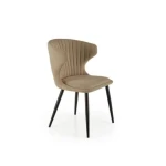 Kuhinjski stol KIMI - bež . Kuhinjski stol KIMI bež, je eleganten stol, ki s svojim dizajnom popestri vaš prostor. Stol je oblazinjen v temno bež blago,