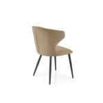 Kuhinjski stol KIMI - bež . Kuhinjski stol KIMI bež, je eleganten stol, ki s svojim dizajnom popestri vaš prostor. Stol je oblazinjen v temno bež blago,