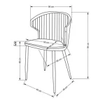 Kuhinjski stol KIMI - oker - slika 8