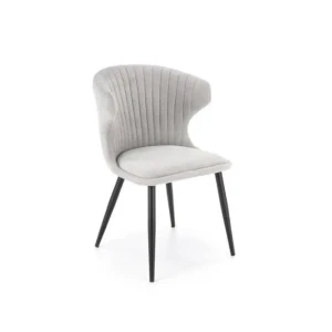 Kuhinjski stol KIMI - siva . Kuhinjski stol KIMI siva, je eleganten stol, ki s svojim dizajnom popestri vaš prostor. Stol je oblazinjen v temno bež blago,