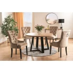 Kuhinjski stol KING . KuhinjskI stol KING bo s svojim elegantnim videzom popestril vašo jedilnico. Noge so narjene iz lesa v črni barvi, kar nudi trpežnost