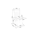 Kuhinjski stol KRALJ . Kuhinjski stol KRALJ združuje razkošje baročnega s praktičnostjo, in minimalizmom sodobnega. Nogice so iz kovine v krom barvi