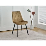 Kuhinjski stol LARA-LUX velvet beige . Kuhinjski stol LARA-LUX velvet beige je odlična rešitev za kombiniranje v minimalističen ali industrijski stil