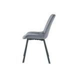 Kuhinjski stol LARA-LUX velvet siva . Kuhinjski stol LARA-LUX velvet siva je odlična rešitev za kombiniranje v minimalističen ali industrijski stil