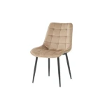 Kuhinjski stol LARA velvet beige . Kuhinjski stol LARA beige je odlična rešitev za kombiniranje v minimalističen ali industrijski stil prostora. Kombinacija